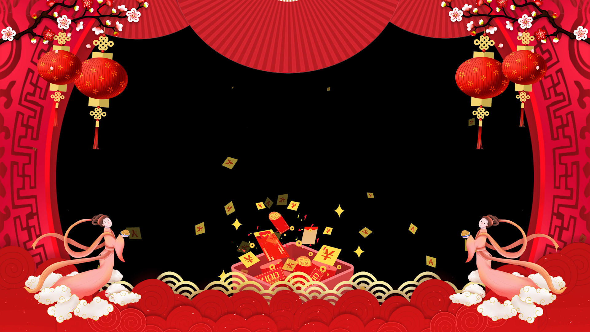 4K喜庆中秋节日边框动画元素视频的预览图