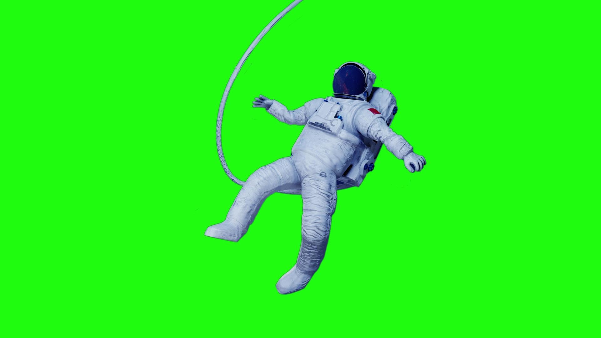 宇航员绿幕特效素材视频的预览图