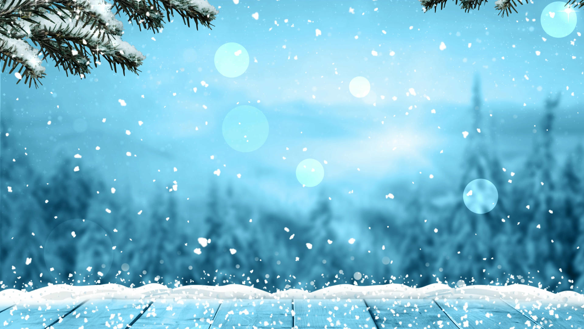 4K唯美的圣诞雪景背景素材视频的预览图