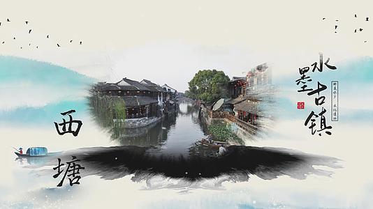 大气水墨中国古镇ae模板视频的预览图