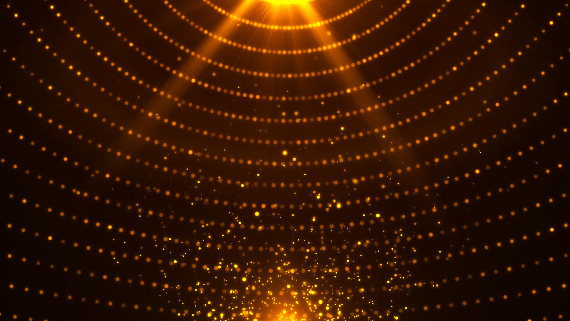 4K旋转空间金色粒子背景视频的预览图