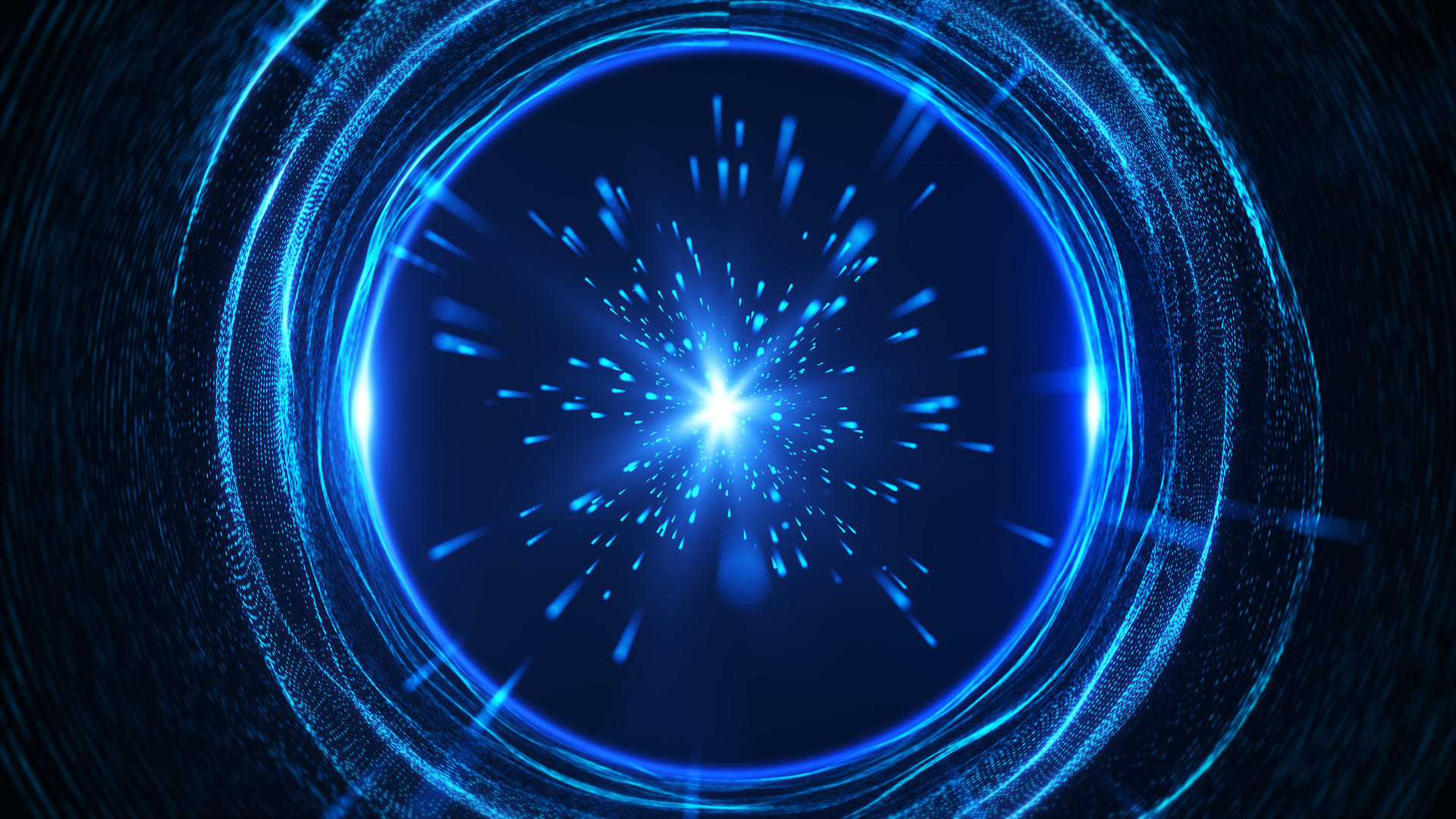 4K蓝色抽象空间粒子背景视频的预览图