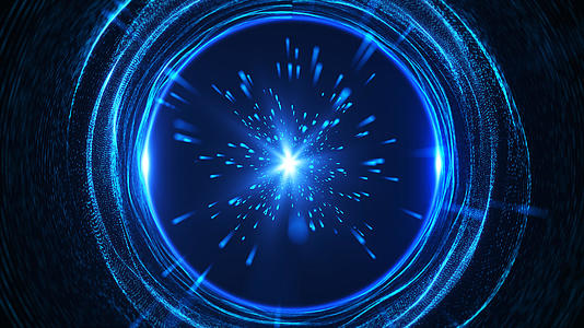 4K蓝色抽象空间粒子背景视频的预览图