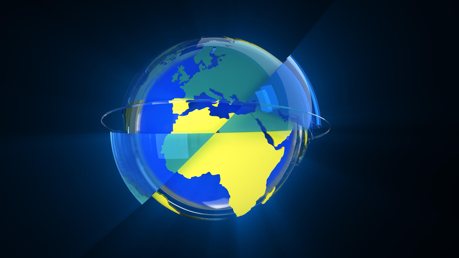 玻璃质感科技地球动画视频的预览图
