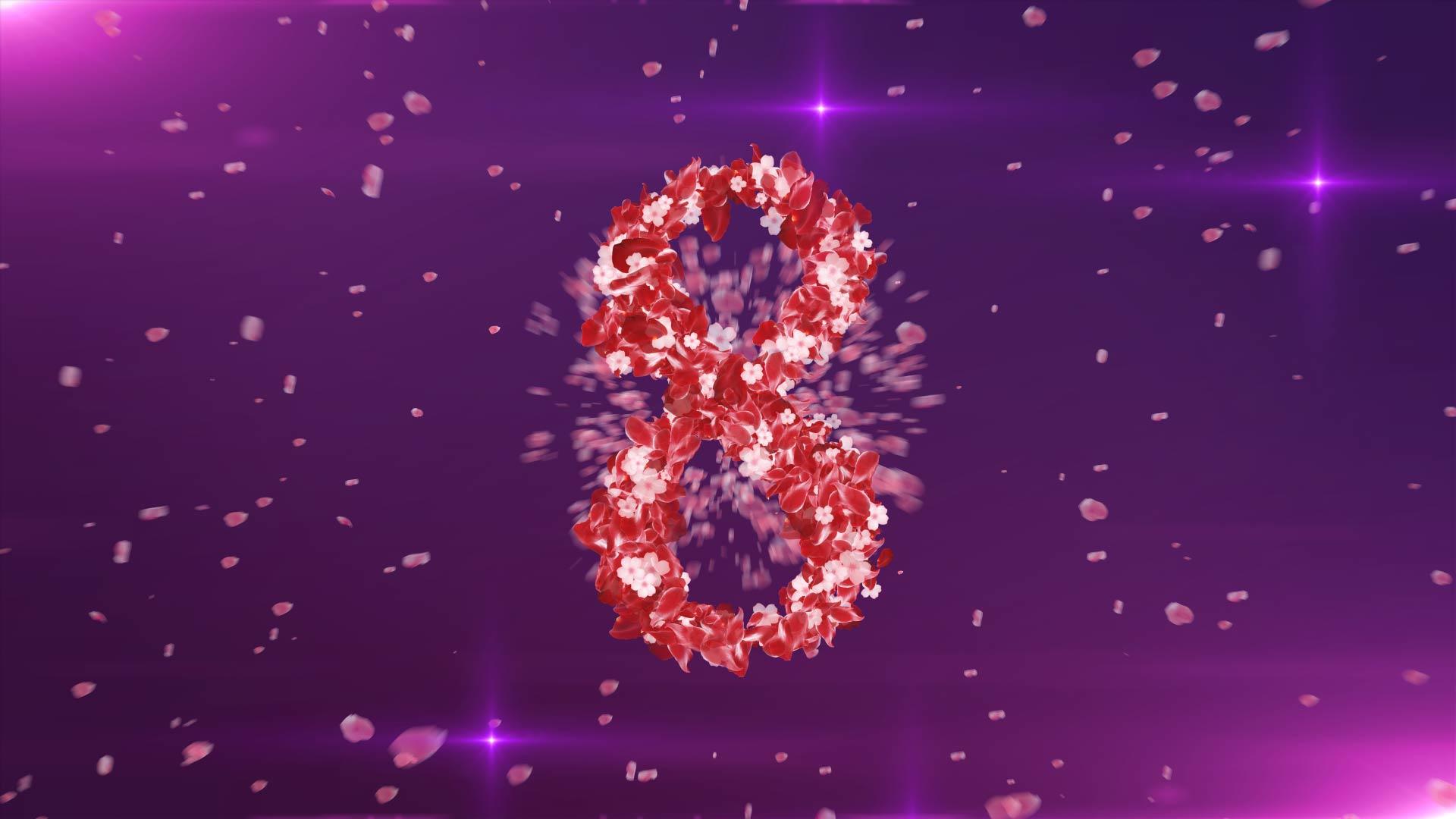 10秒炫彩炫光花瓣粒子倒计时视频的预览图