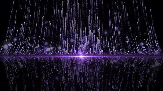 唯美粒子光束上升动态水面镜像视频元素视频的预览图