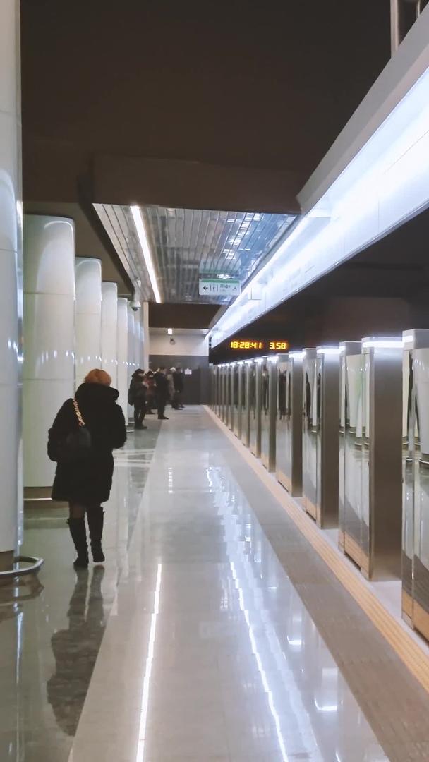 外国城市地铁轨道交通列车进站视频的预览图