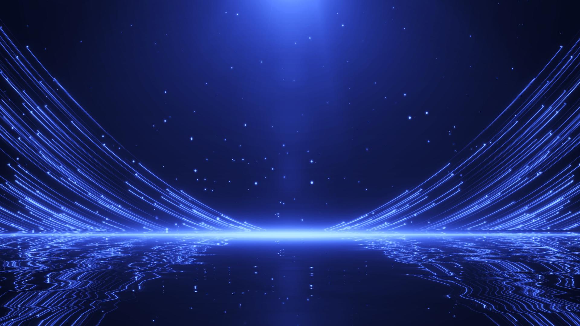 4k蓝色科技粒子光效背景视频的预览图