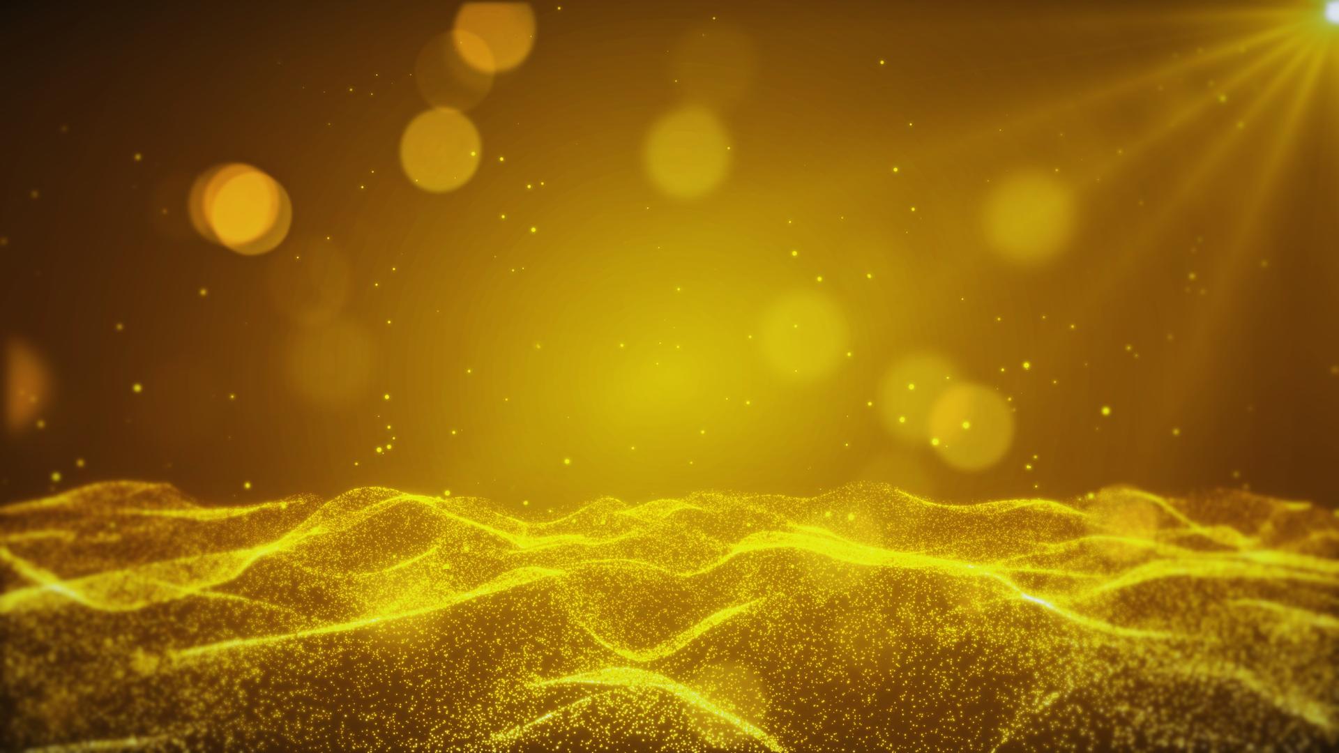 4k金色粒子海洋光效背景视频的预览图