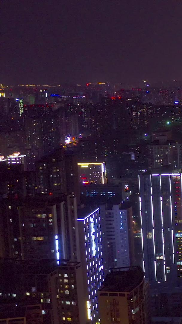 城市夜景防疫口号航拍视频的预览图