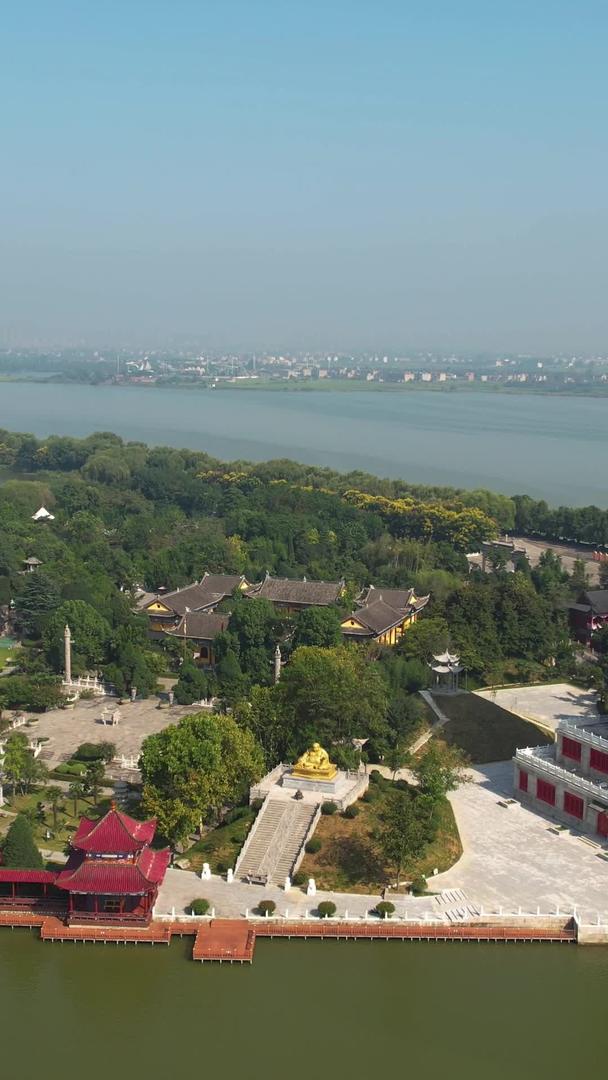 安徽阜阳八里河风景区航拍5A东区全景视频视频的预览图