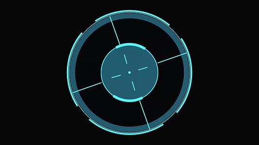 科技动态圆环瞄准元素动画视频的预览图