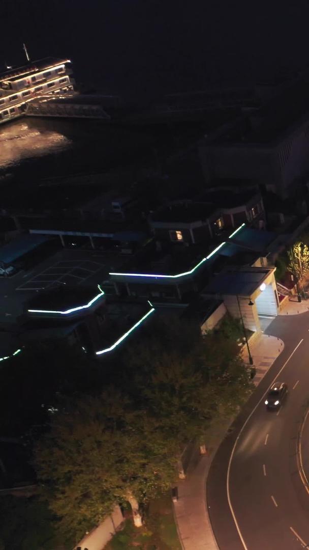 风景城市武汉地标江汉关钟楼夜景灯光素材视频的预览图