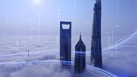 上海科技城市粒子光线视频的预览图