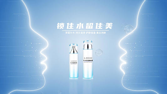 清新化妆品广告产品展示AE模板视频的预览图