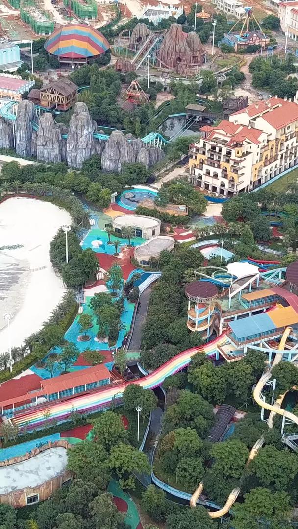 桂林玉圭园水上公园游乐场航拍视频的预览图