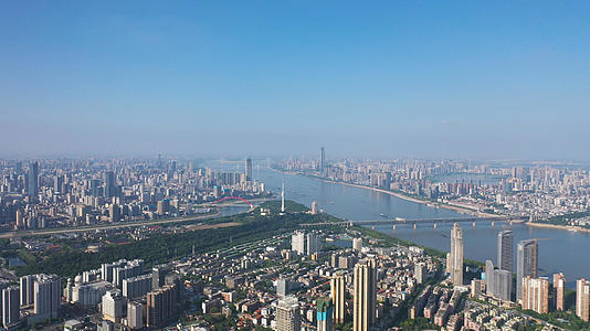 高空航拍武汉城市宣传地标风景4k素材视频的预览图