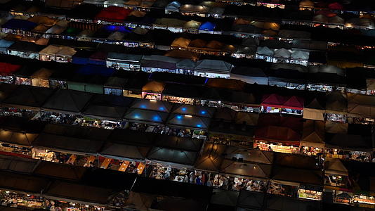 泰国曼谷夜市延时视频的预览图