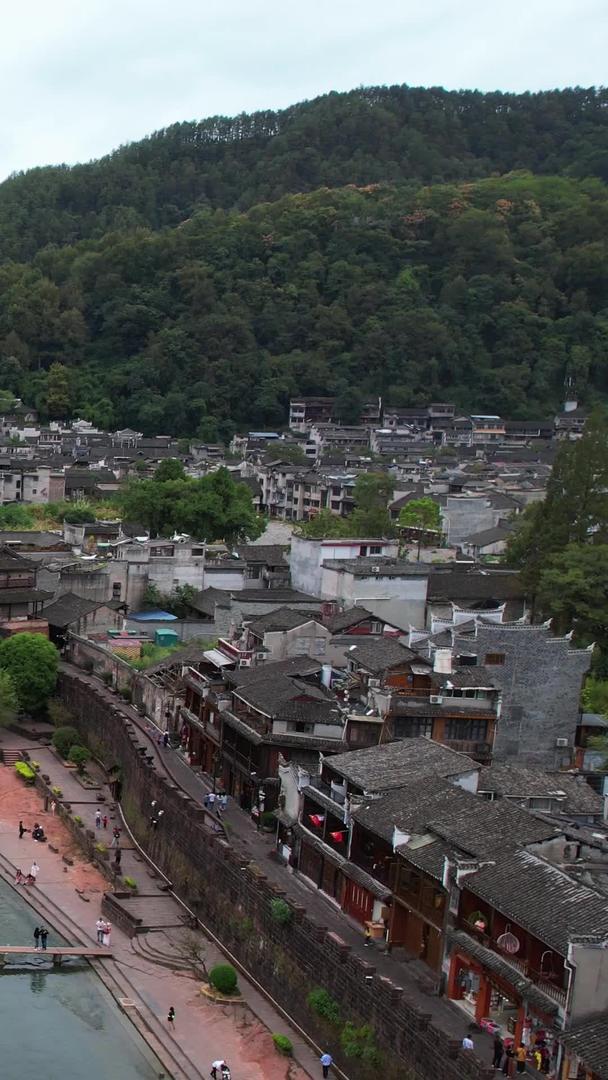 湖南省湘西4A级旅游景区凤凰古城历史名城素材视频的预览图