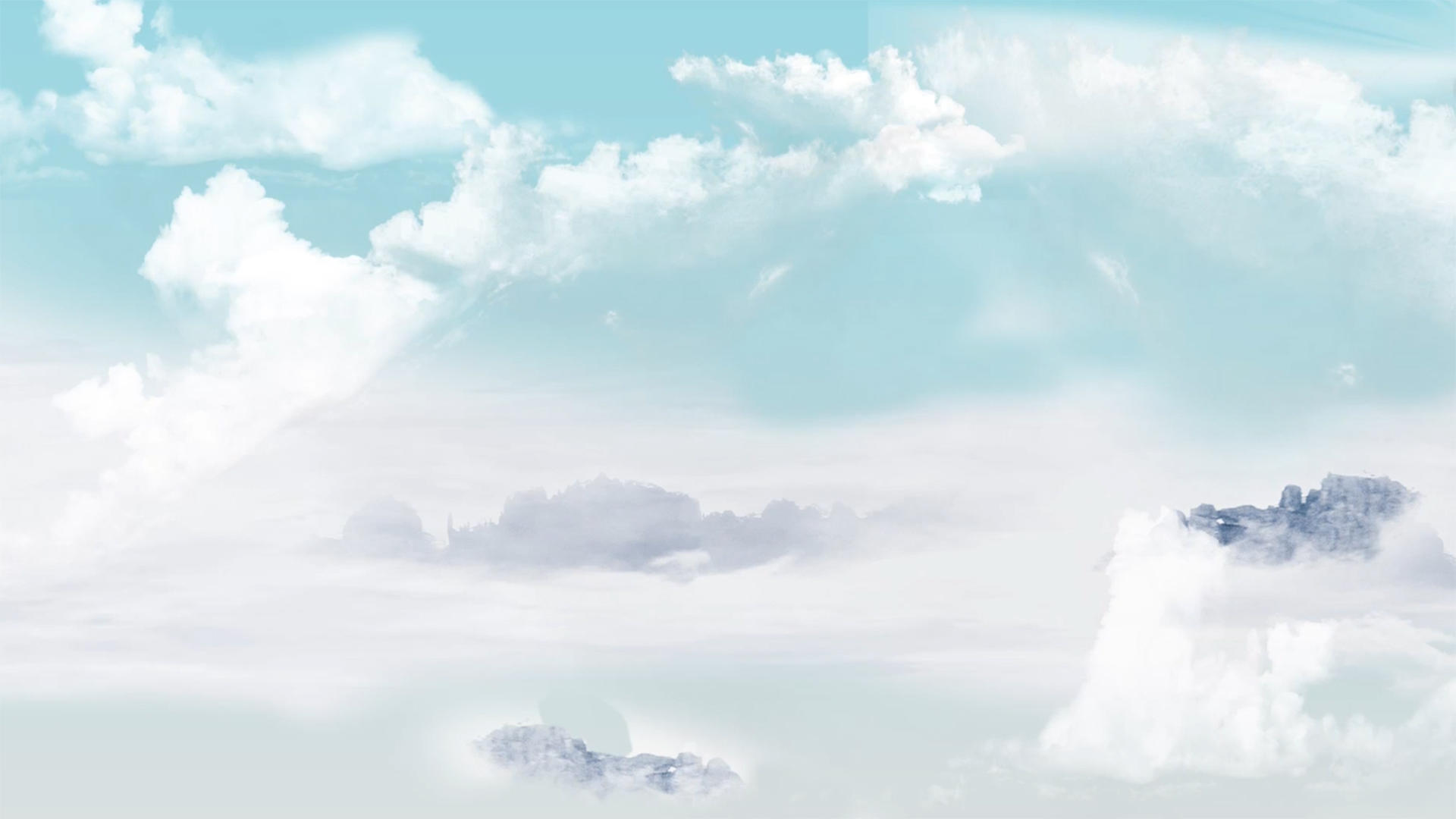 蓝天白云动画合成背景视频的预览图