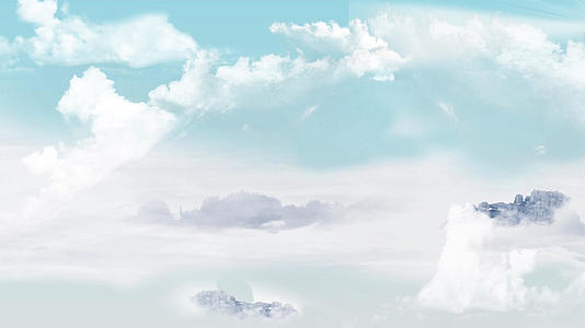 蓝天白云动画合成背景视频的预览图