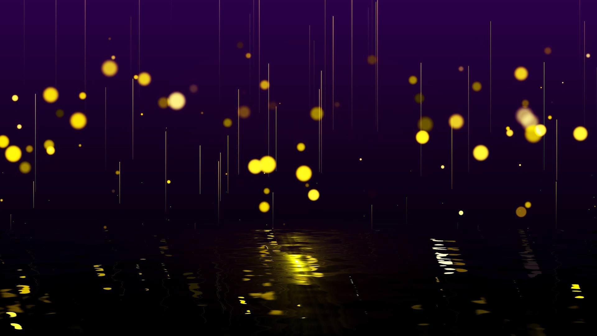 4K金色粒子水面舞台背景视频的预览图