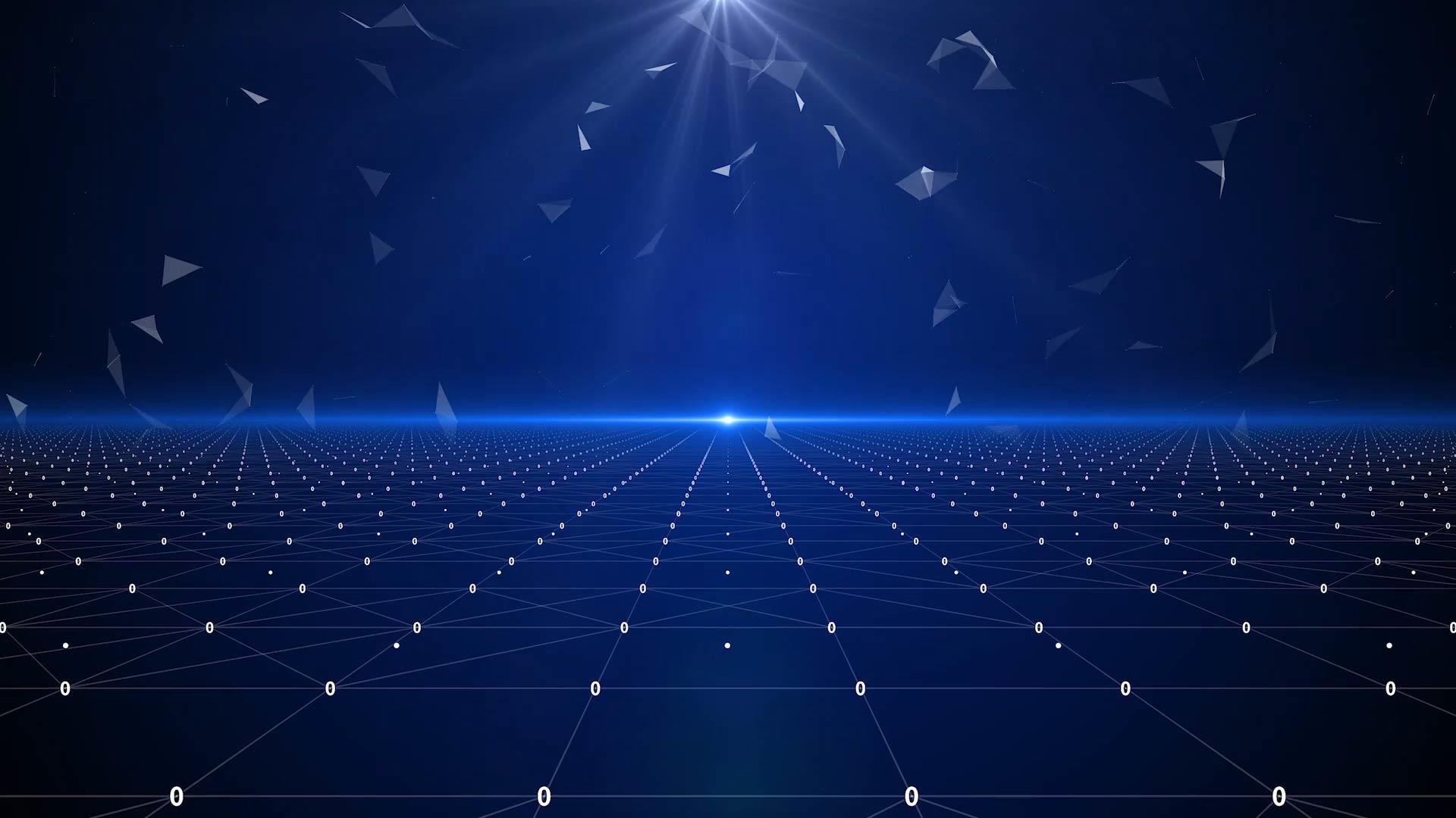4K蓝色科技地面空间舞台背景视频的预览图