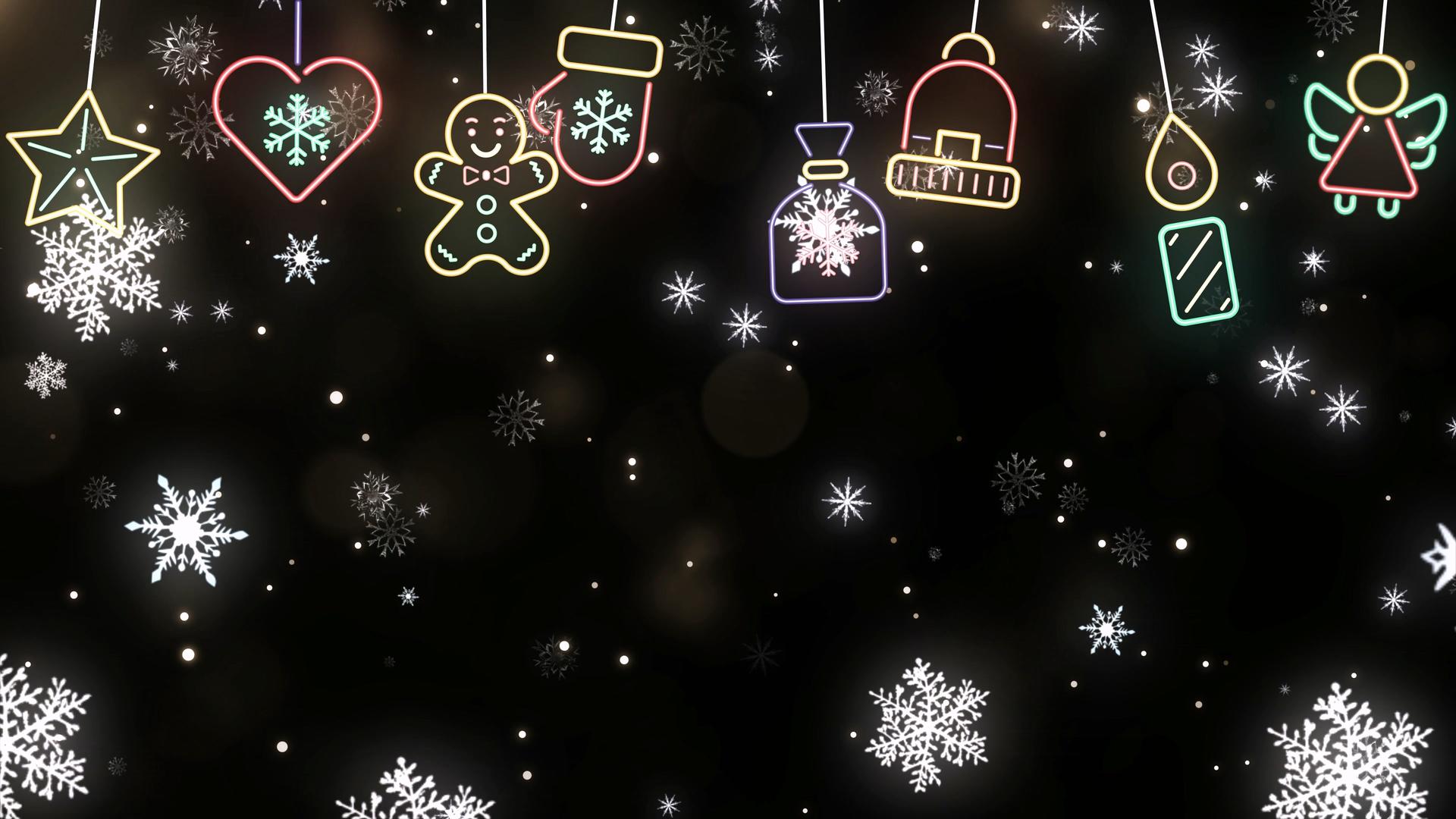 唯美梦幻圣诞背景视频视频的预览图