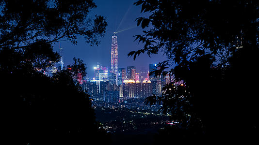 深圳平安大厦灯夜景光秀延时视频的预览图