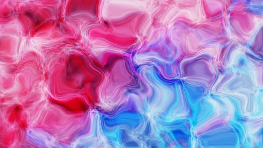 炫彩晕染抽象蓝红流体背景视频视频的预览图