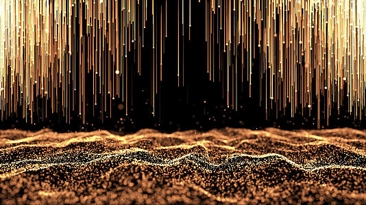 金色唯美粒子线条4k视频的预览图