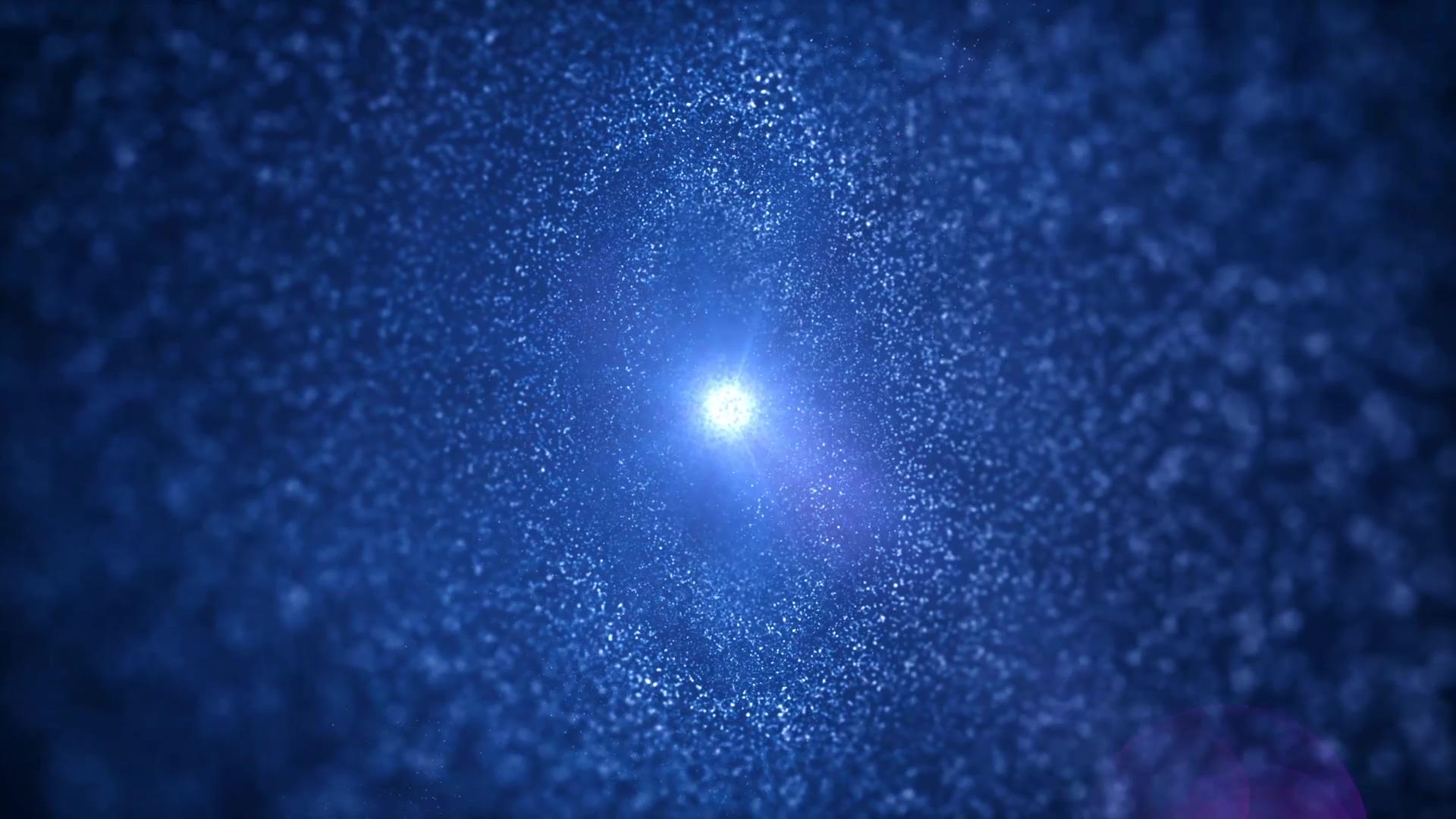 蓝色大气粒子旋涡视频的预览图