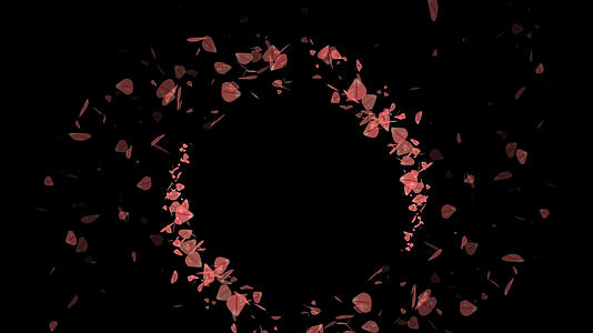 粒子卡通浪漫粉红花瓣素材视频的预览图