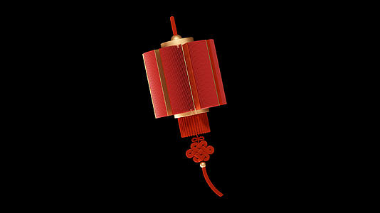 红色吉利灯笼3D元素视频的预览图