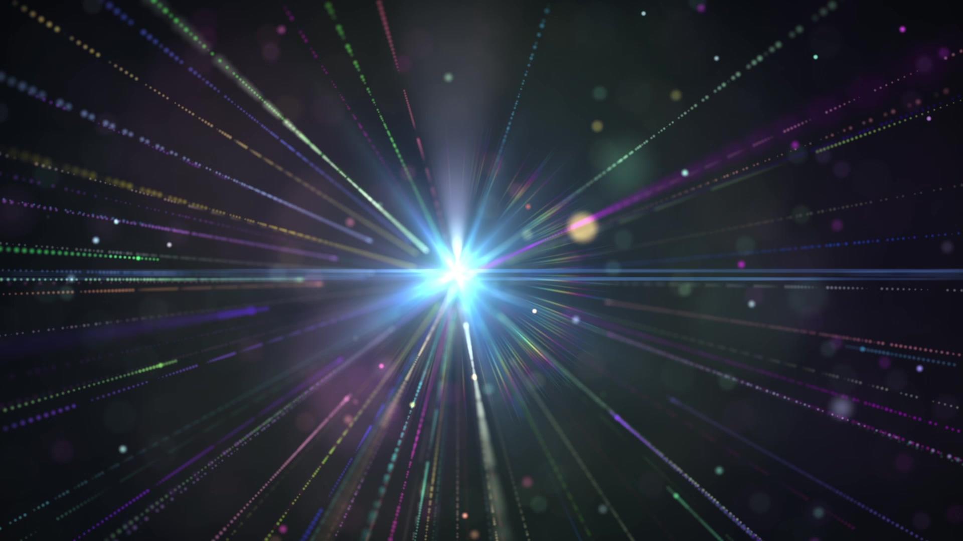大气彩色粒子光线视频的预览图