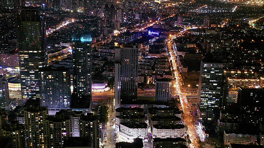 青岛城市风光夜景航拍4K视频视频的预览图