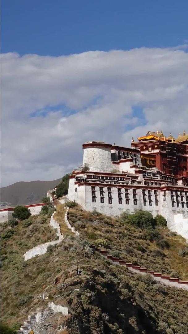 西藏拉萨布达拉宫延时摄影视频视频的预览图