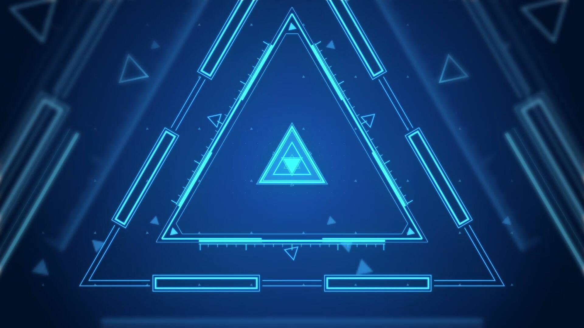 深蓝色三角形尺形纹理循环动态背景视频的预览图