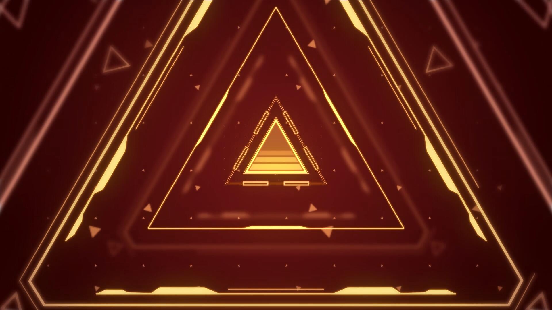 暗红色三角形电能循环动态背景视频的预览图