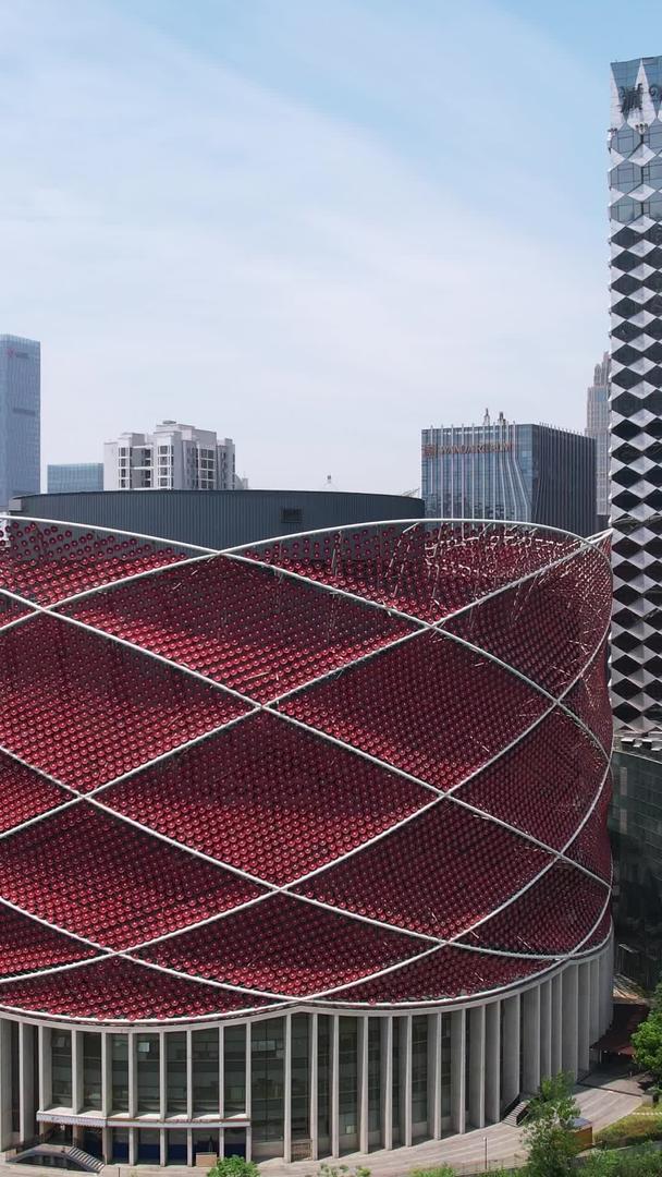 武汉地标航拍城市湖景地标建筑红灯笼景观环绕飞行材料视频的预览图