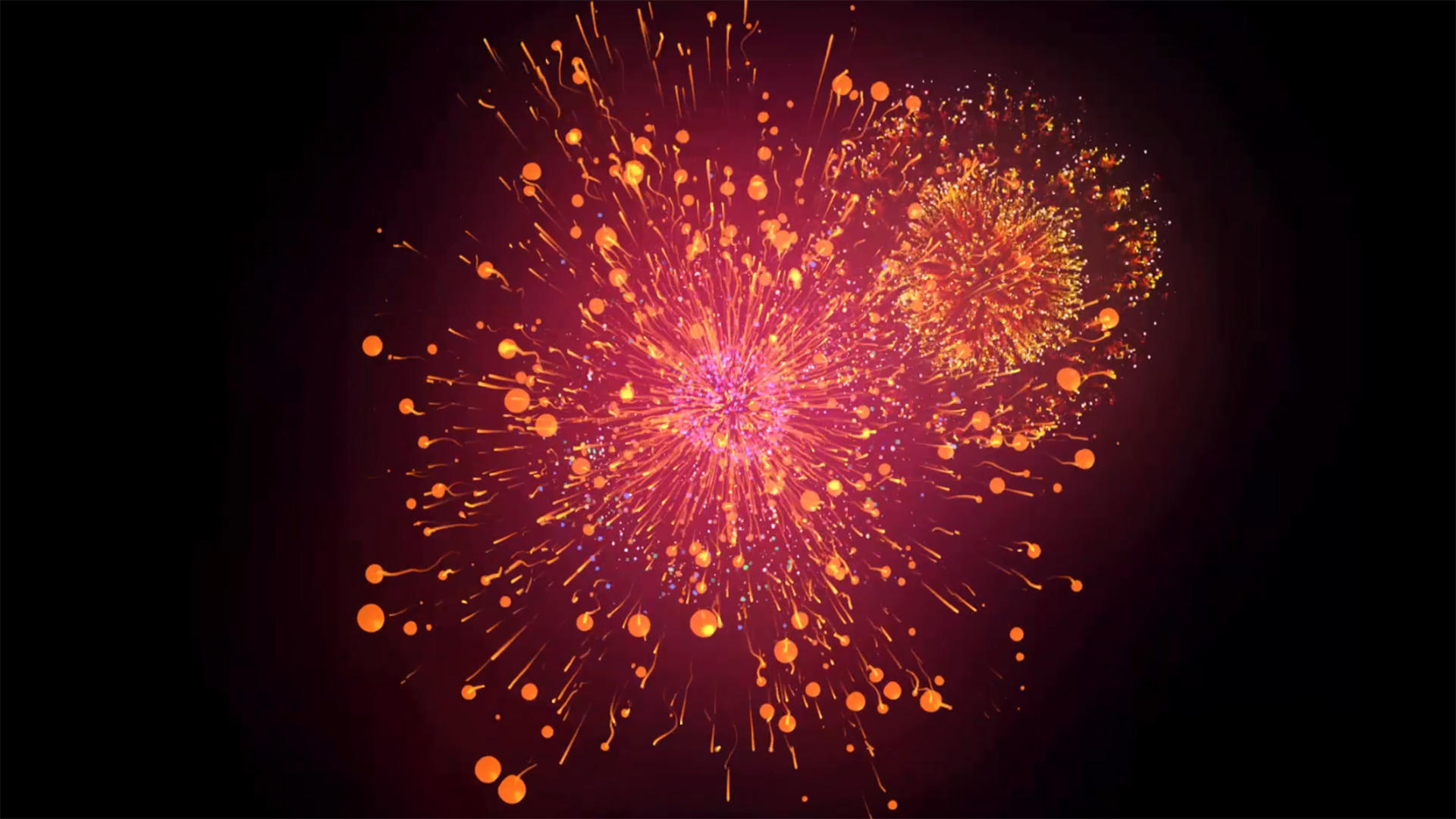 粒子烟花爆炸特效元素带透明度通道视频的预览图