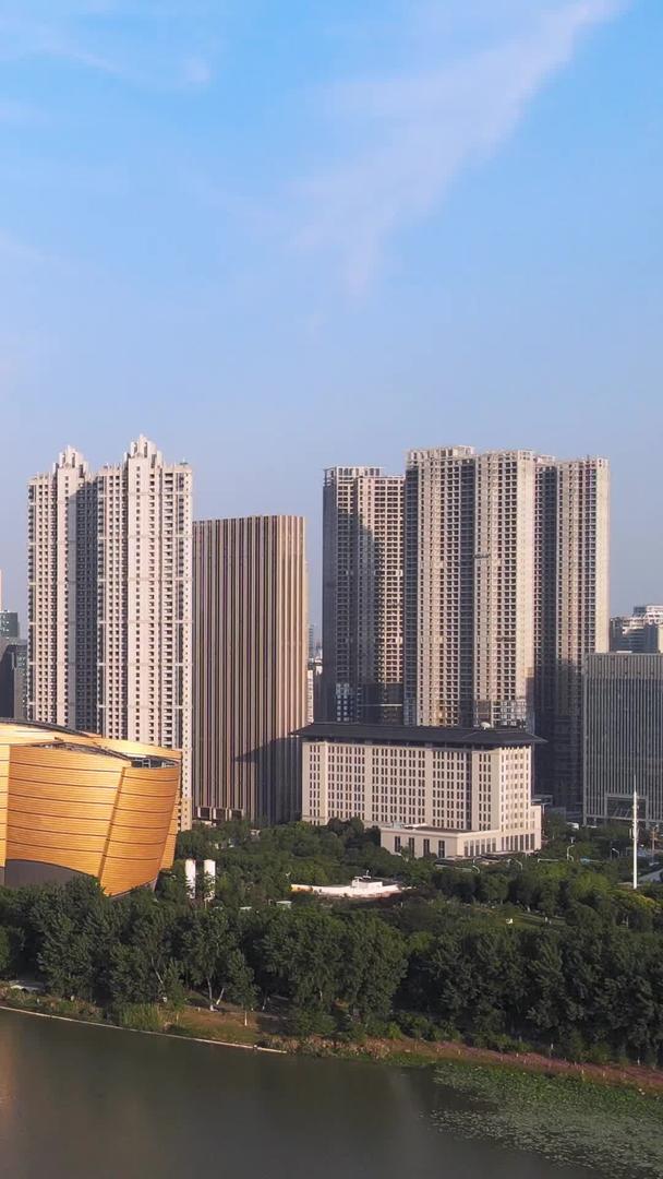 武汉楚河汉街航拍风景城市地标黄金屋建筑群素材视频的预览图