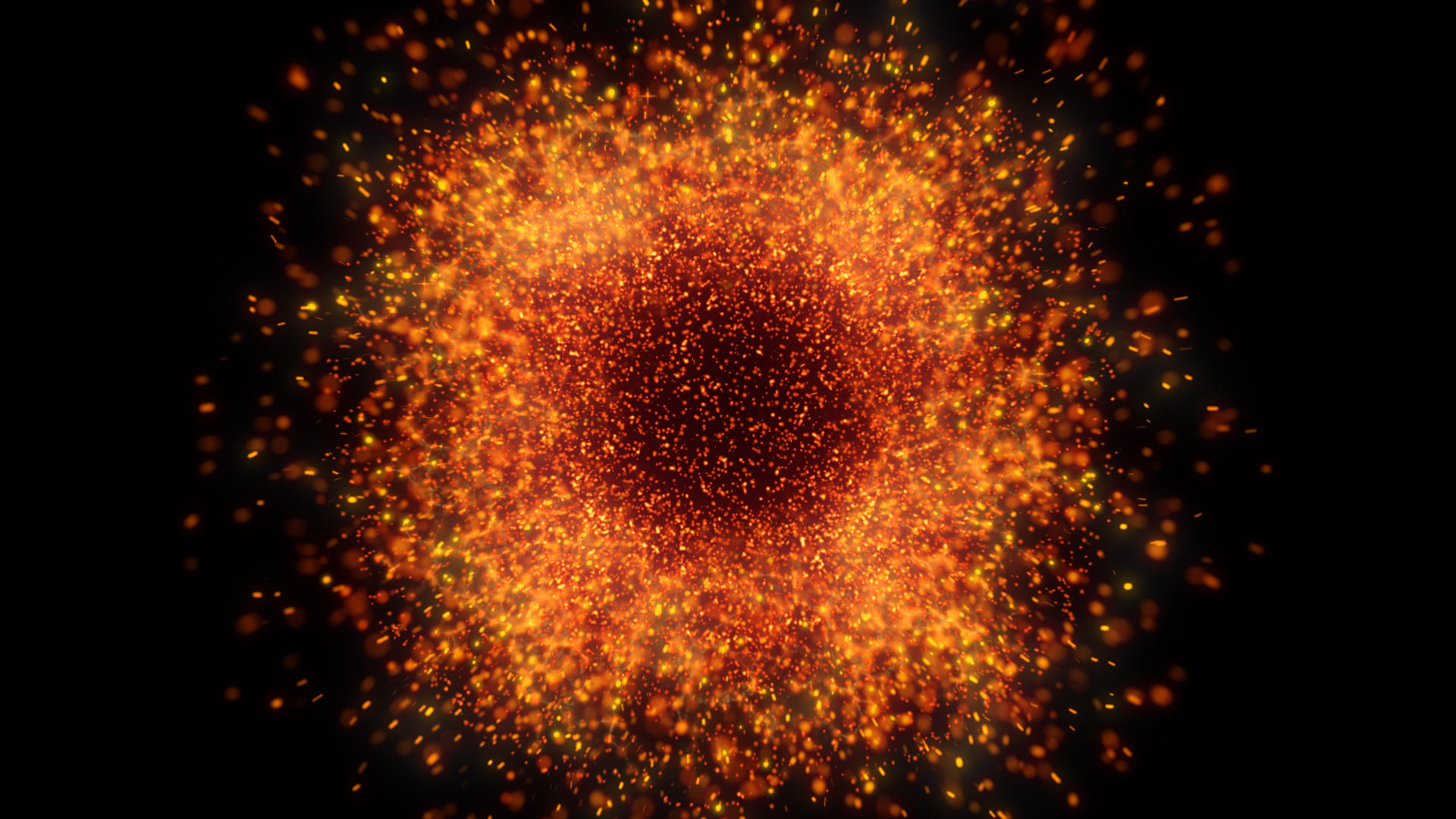炫彩金色粒子爆炸散开视频的预览图
