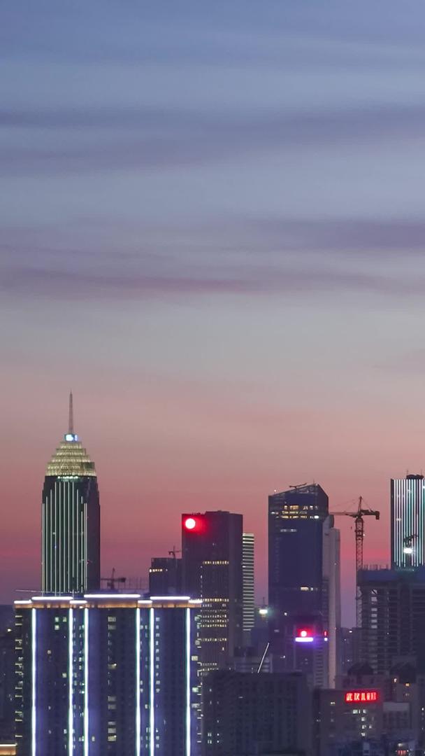 5k素材延时摄影城市夕阳夕阳夕阳天空夜景视频的预览图