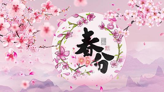 传统节日二十四节气春分视频片头视频的预览图