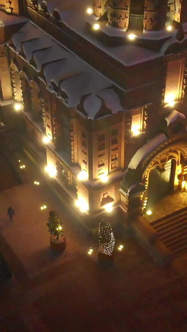 哈尔滨地标圣索菲亚大教堂航拍视频的预览图
