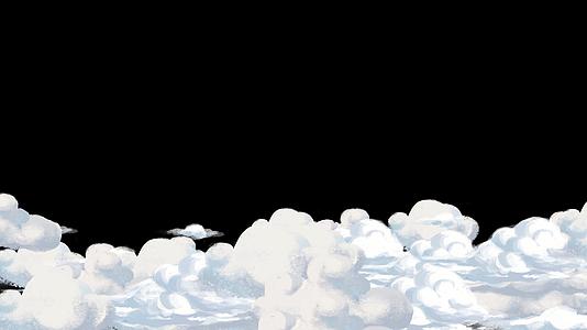 4k卡通云层穿梭元素视频的预览图