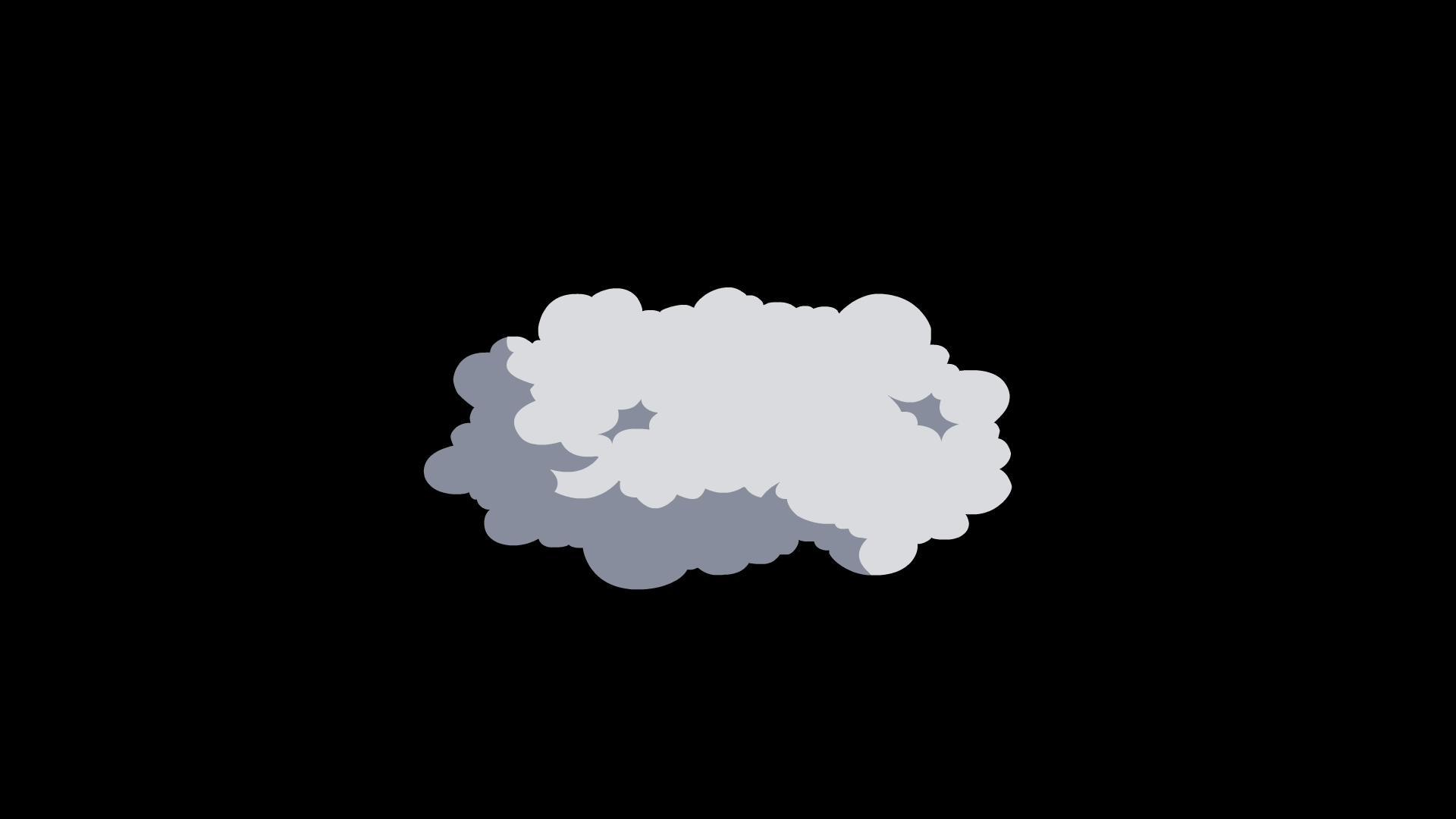 卡通烟雾云动画视频的预览图