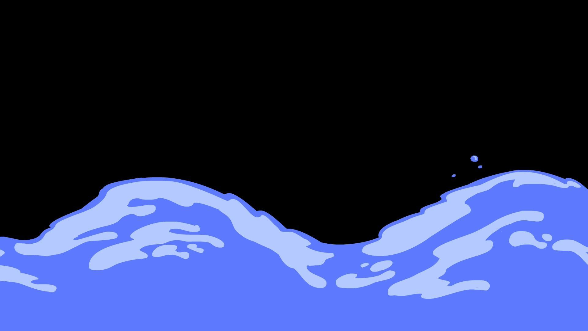 卡通二维海浪动态带通道视频的预览图