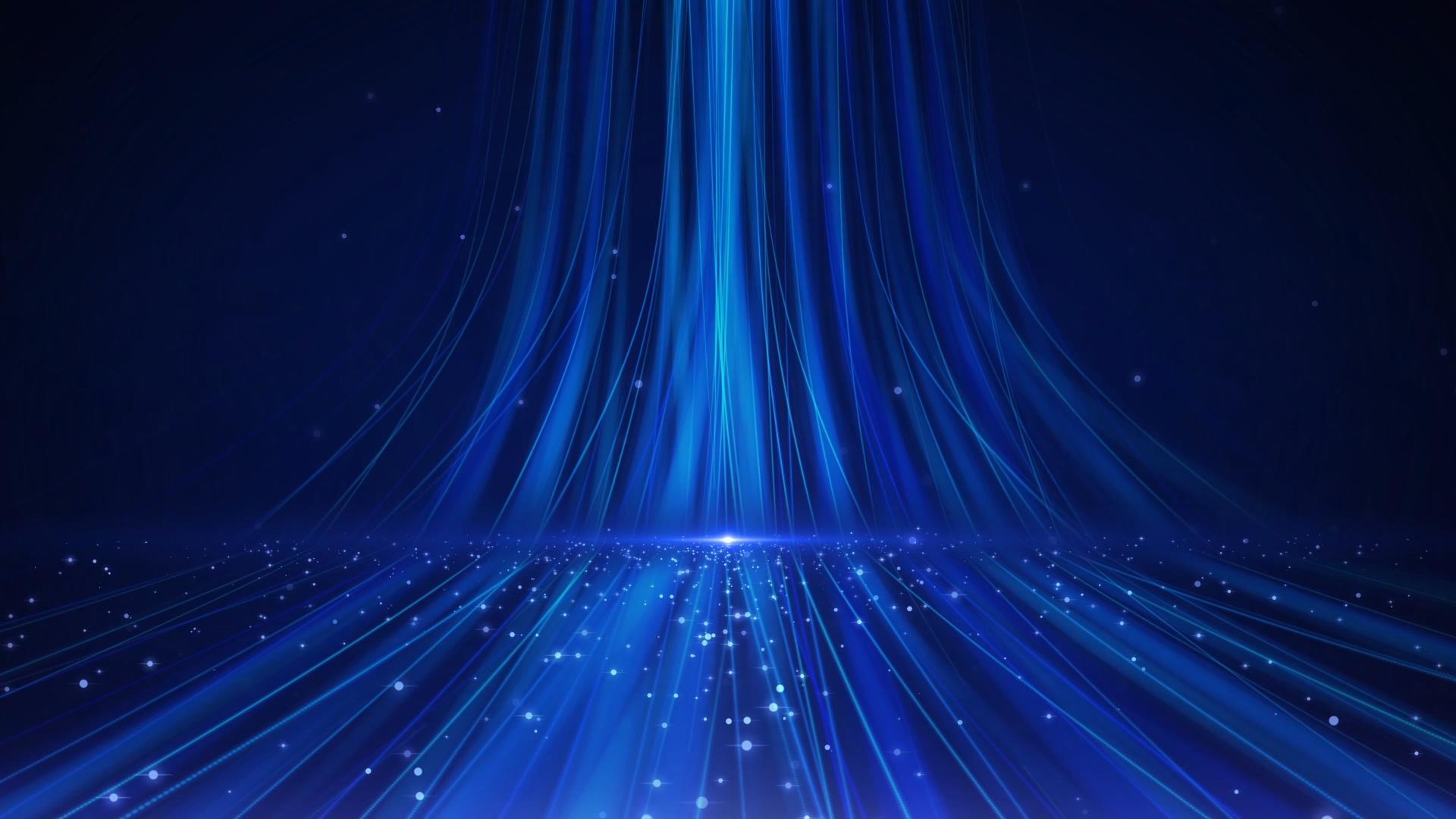 梦幻粒子线条瀑布背景视频的预览图